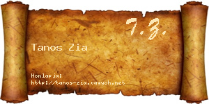 Tanos Zia névjegykártya